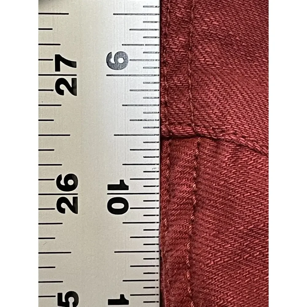Old Navy Womens 10 Red Cutoff Distressed Shorts Frayed Hem‎ Cotton Sick Beets